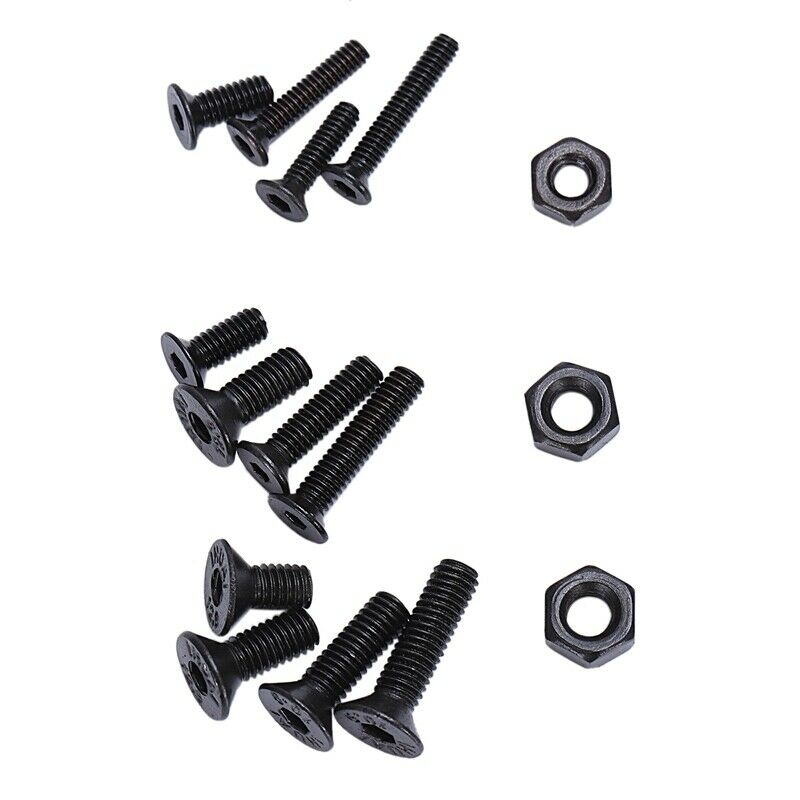 480Pcs/Set M2 M2.5 M3 Din7991 Iso1064 Black Grade 10.9 Countersunk Head SocketH5