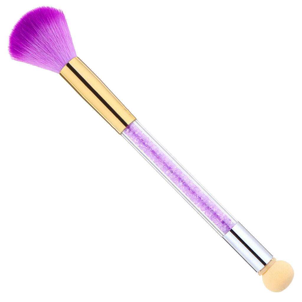 Nail Care Manicure Dust Remover Cleaner Brushes Makeup Powder Brushes Purple