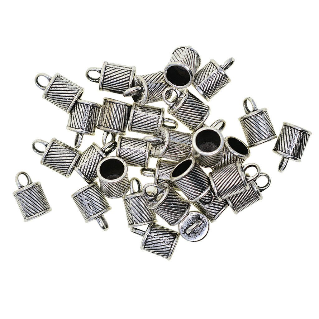 30pcs 8mm Bell Shape Tassel Leather Cord End   Stopper Jewelry Findings