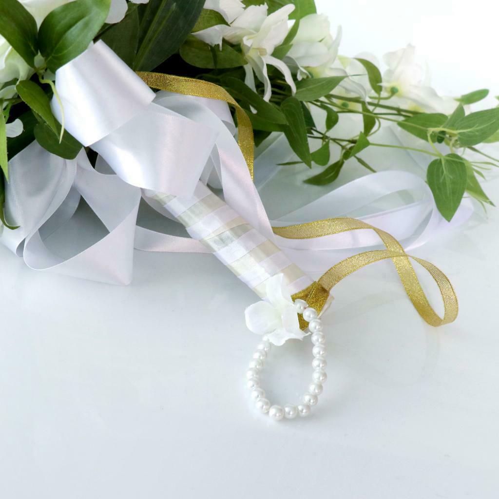 Unique Waterfall Design Wedding Bridal Bouquet Artificial Flowers Silk Flowers