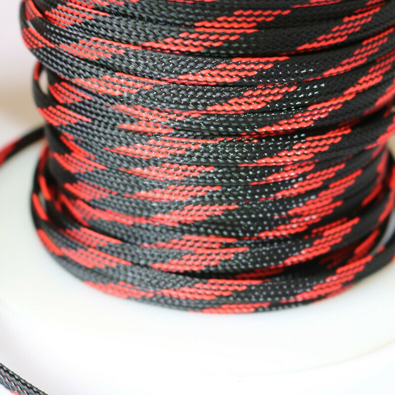 8MM-10MM Car Power Audio Cable Braided Conduit Horn Wire Weave Sleeve Hose Cover
