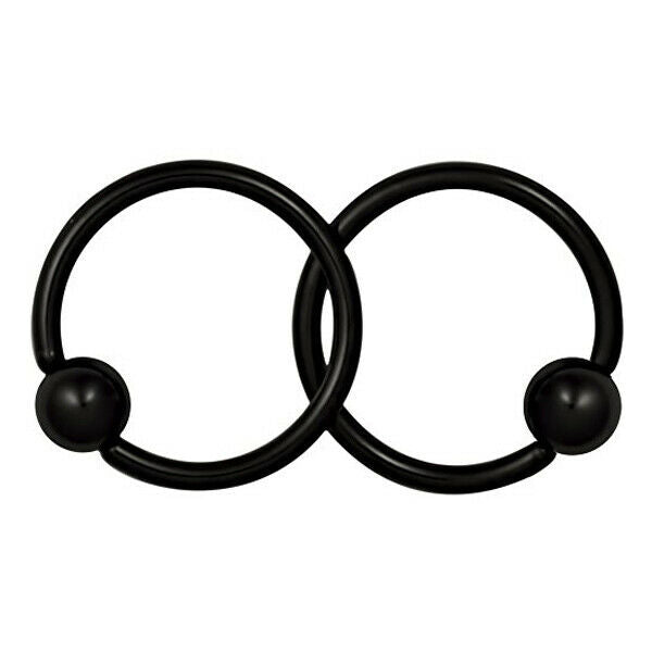 5 Pairs 16G 4mm Captive Bead Nose Earring Hoop Piercing Rings for Men Women