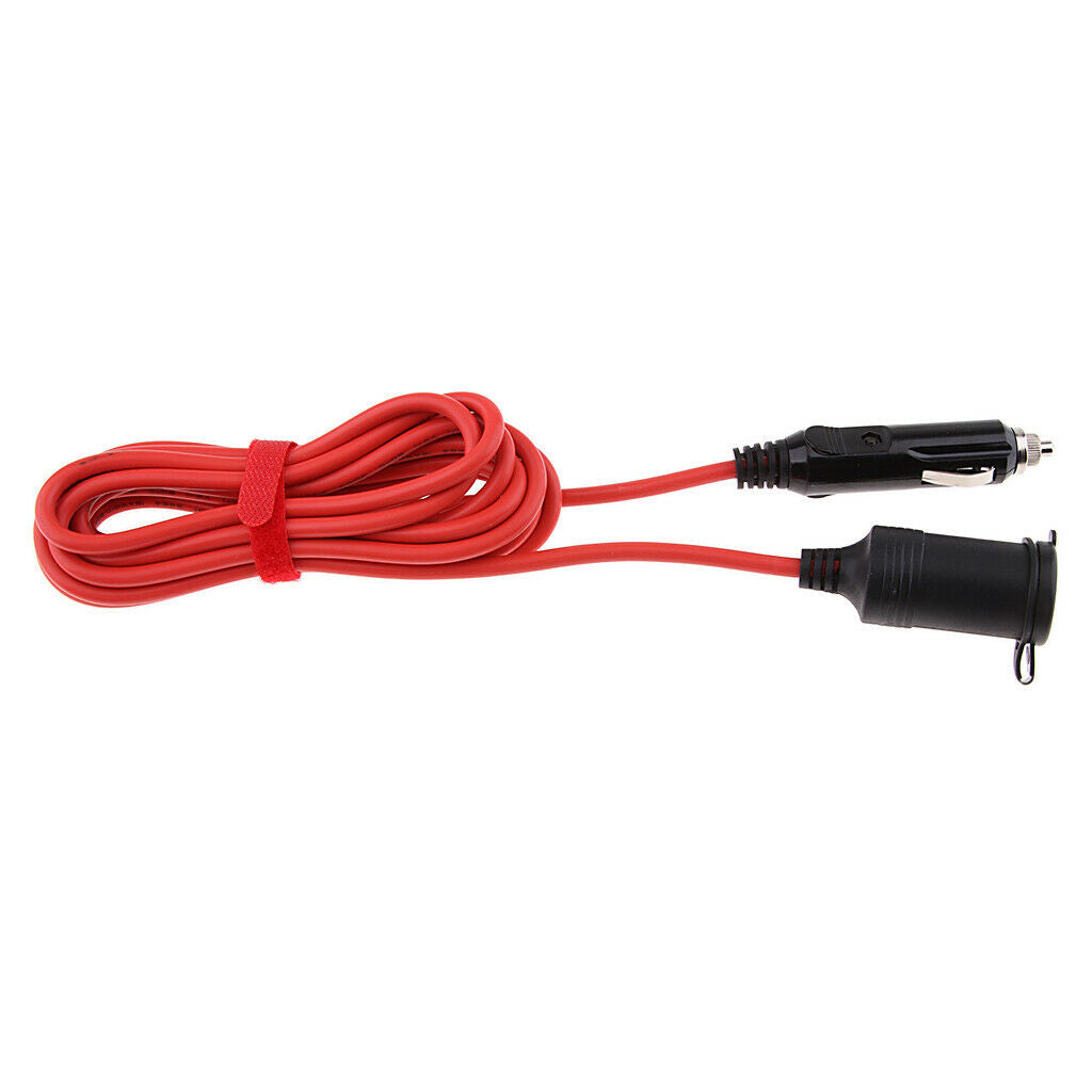 12-24V Car Cigarette Lighter Power Plug Socket Adapter Extension Cable 360cm
