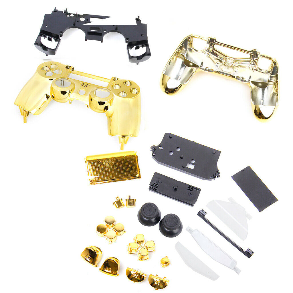 Metal Plated Full Housing Shell Case Button Kit Replacement Parts for Sony