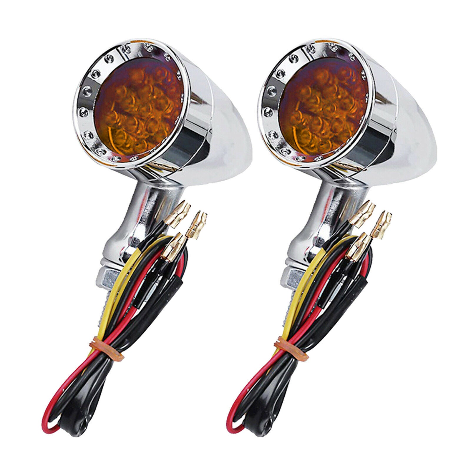 2x Turn Signal Light Motorcycle Indicators Signal Lamp Blinker Yellow