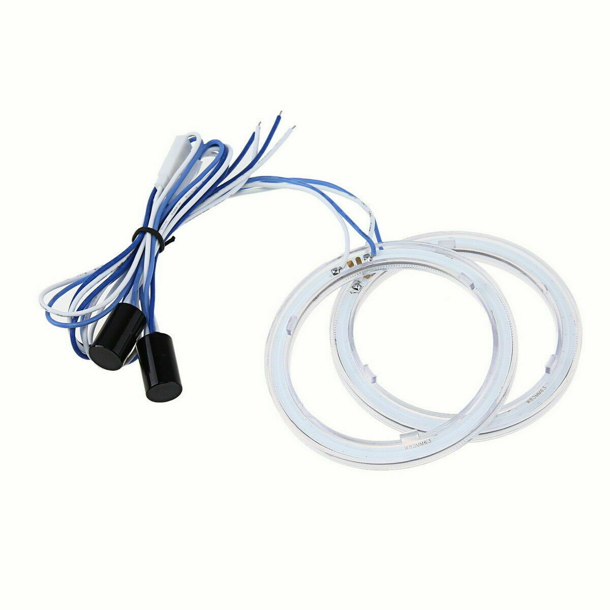 2Pcs 80MM 12V CAR LED Headlight COB Angel Eyes Halo Ring Light DRL Waterproof