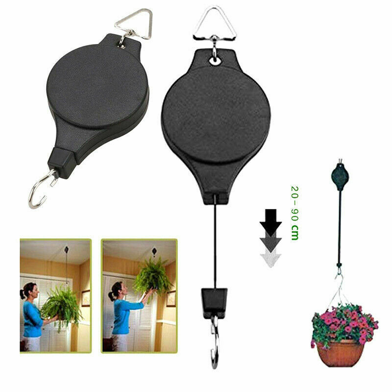 4Pcs Plant Pulley Hanging Basket Hook Baskets Pots Hanger Hanging Decoration