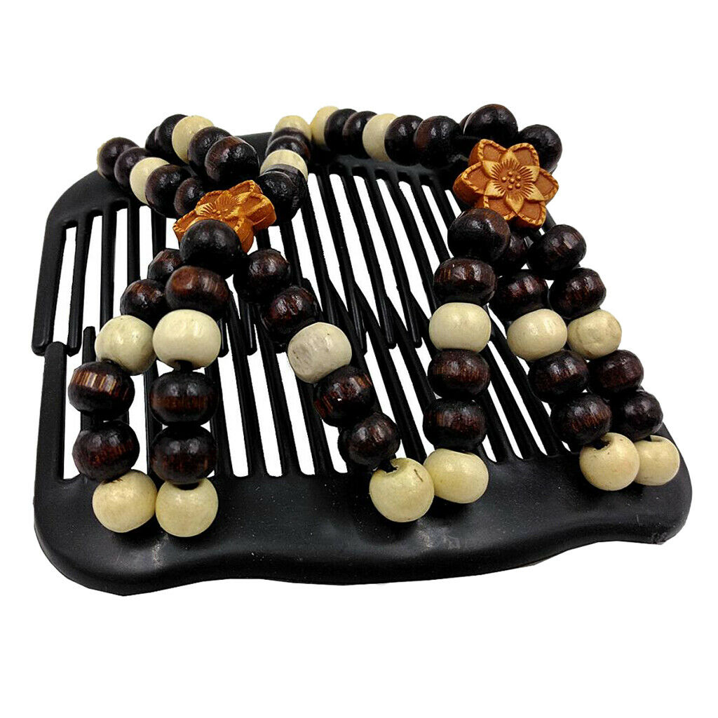 Fashion Magic Double Beaded Hair Comb Flower Bead Hair Accessories for Women
