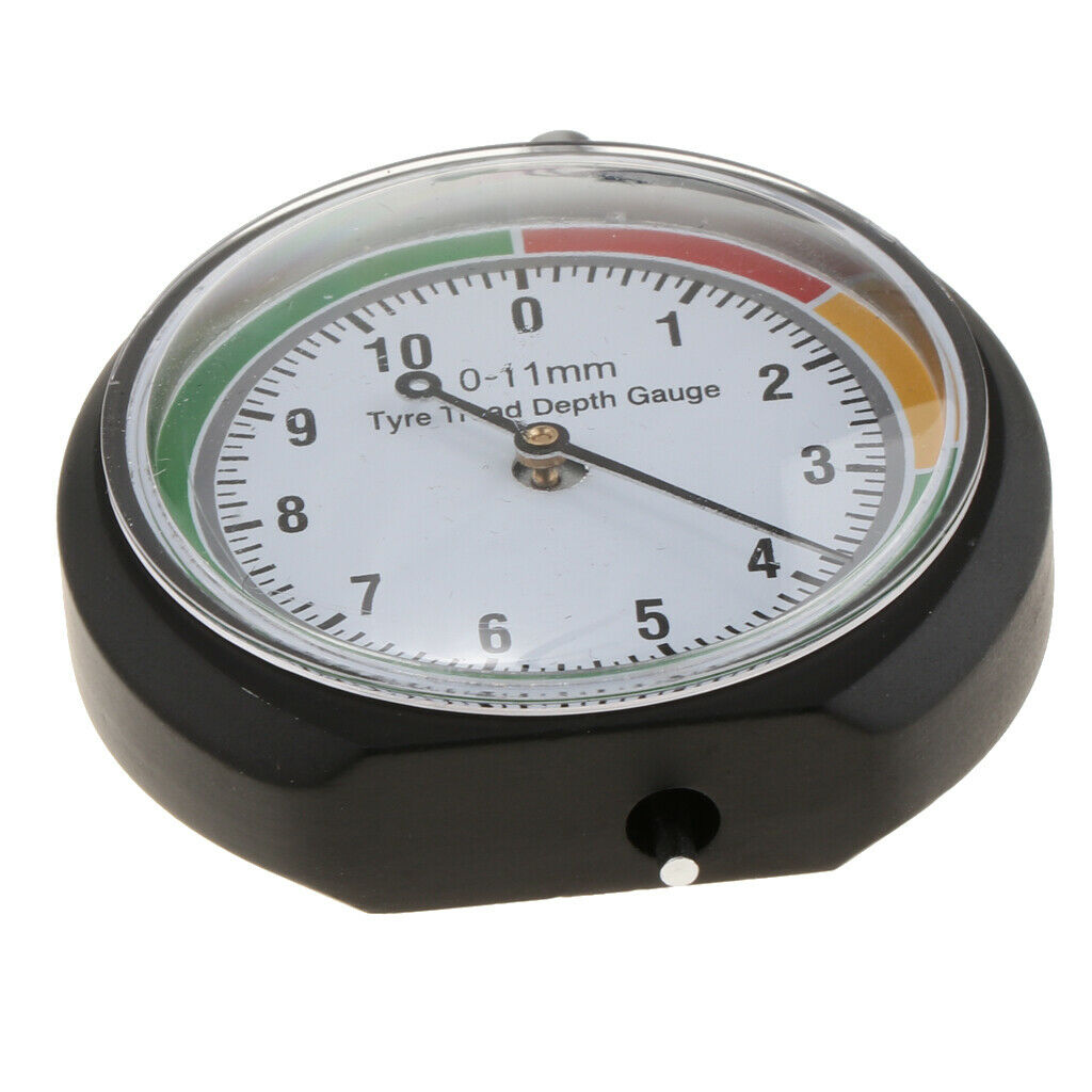 Stainless Steel 0-11mm Tyre Tread Depth Gauge Car Motorcycle Wheel Measure