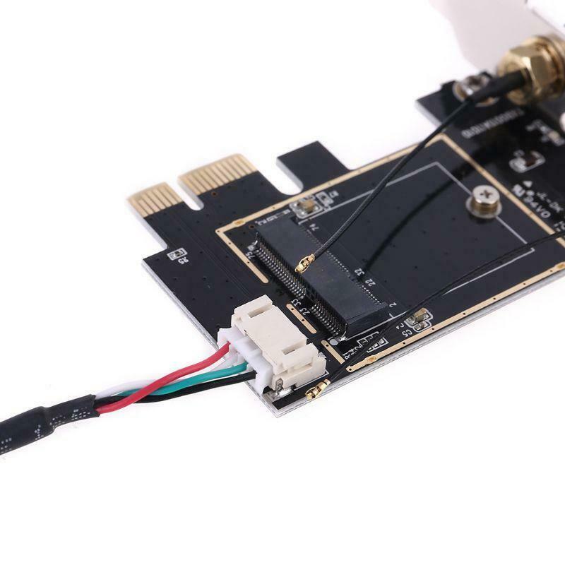New Wireless Card to pciE-1X to NGFF-Ekey PCIE Laptop Pc WIFI WLAN Card Adapter