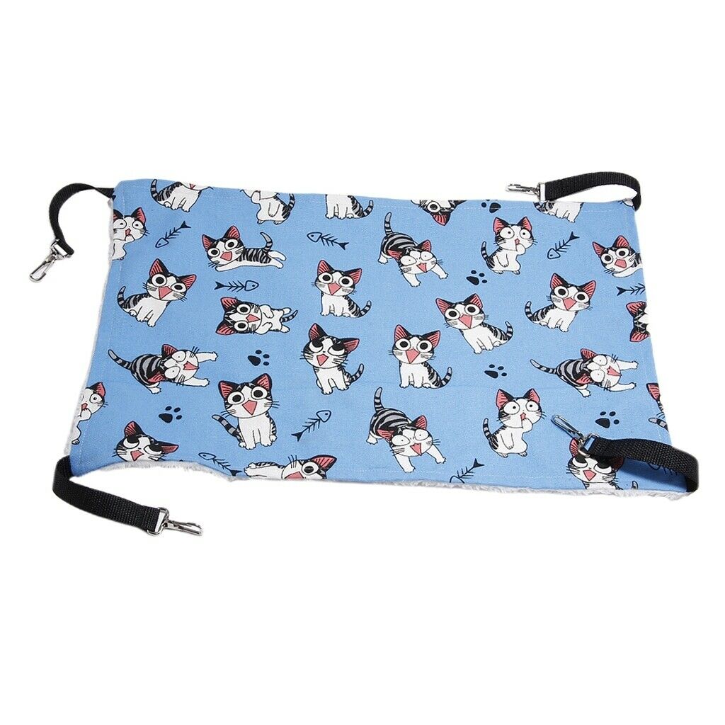 Breathable Double-Sided Soft Pet Bed Hanging Cat Hammock Bed with Strap S