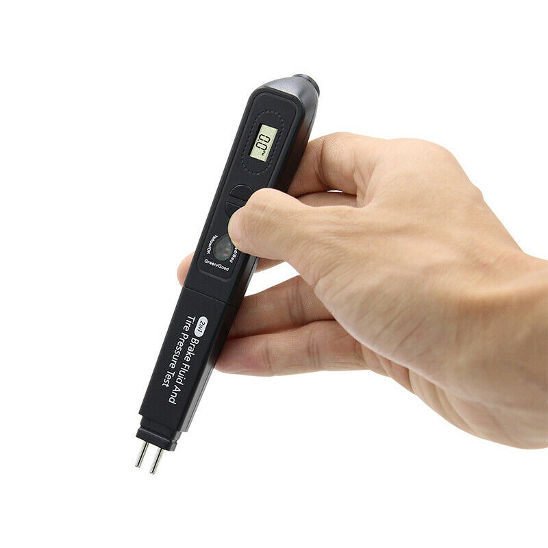 Brake fluidand Liquid Tester Pen With 5 LED Tire Pressure Test 2 IN 1 LCD Safety