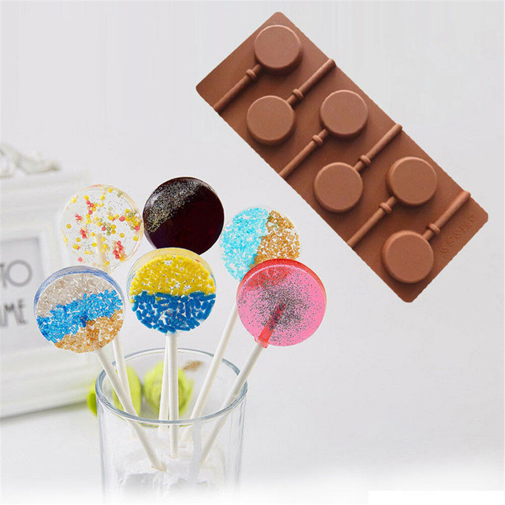 Silicone Lollipop Cake Chocolate Soap Pudding Jelly Candy Cookie Mold HFH2L SJ