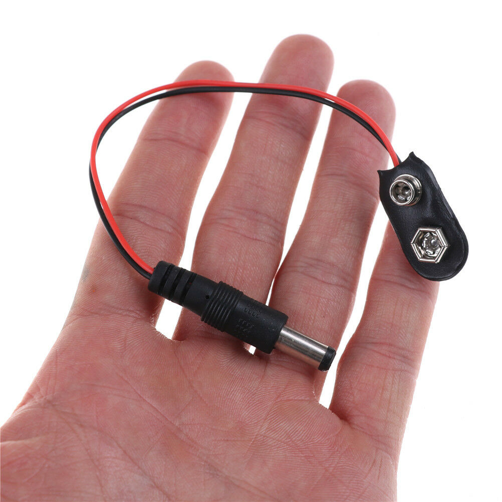 1x 9V DC Battery Power Cable Plug Clip barrel jack connector for Arduino D.l8
