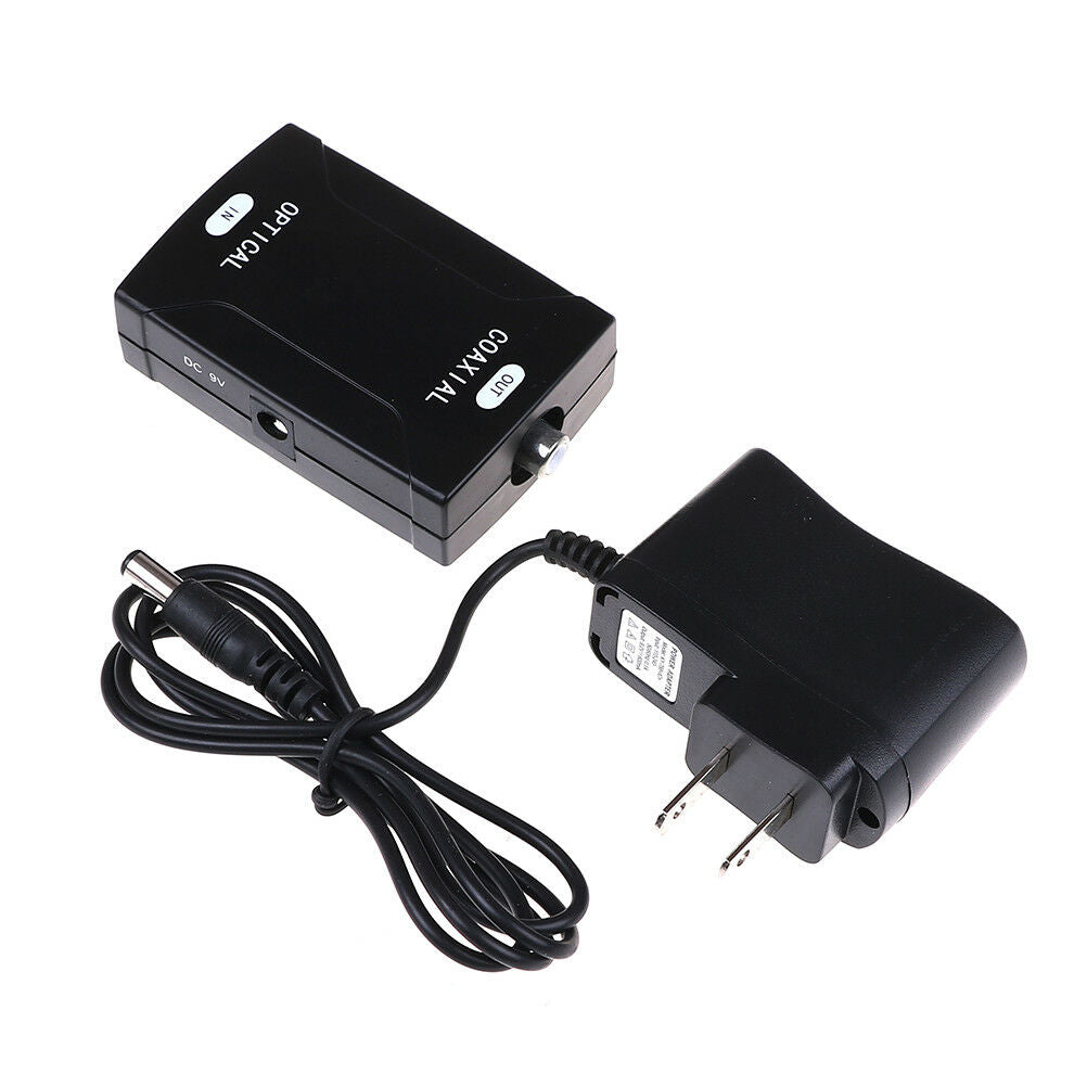 Digital optical toslink to coax coaxial RCA digital audio converter adapter BDAU