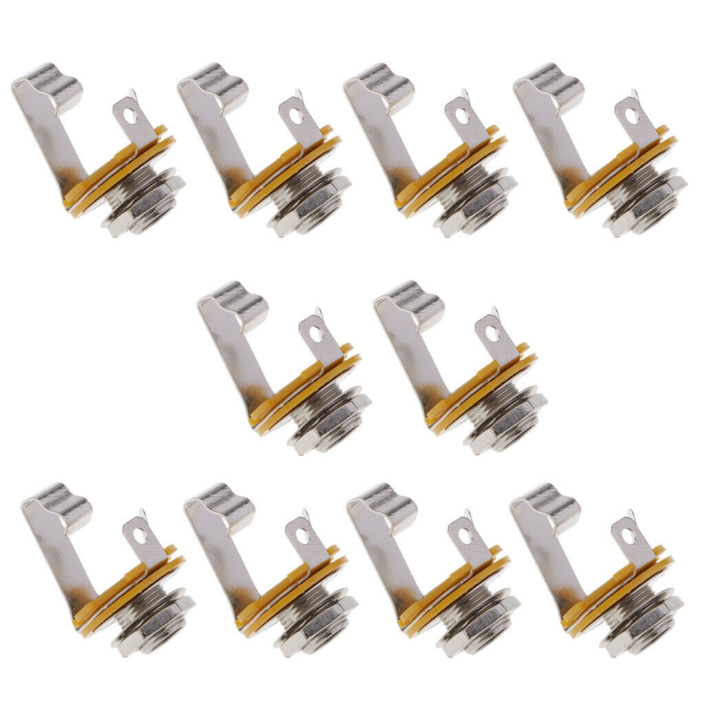 10pcs 1/4 \ 6.35mm mono AC / DC input jack socket for microphone socket,