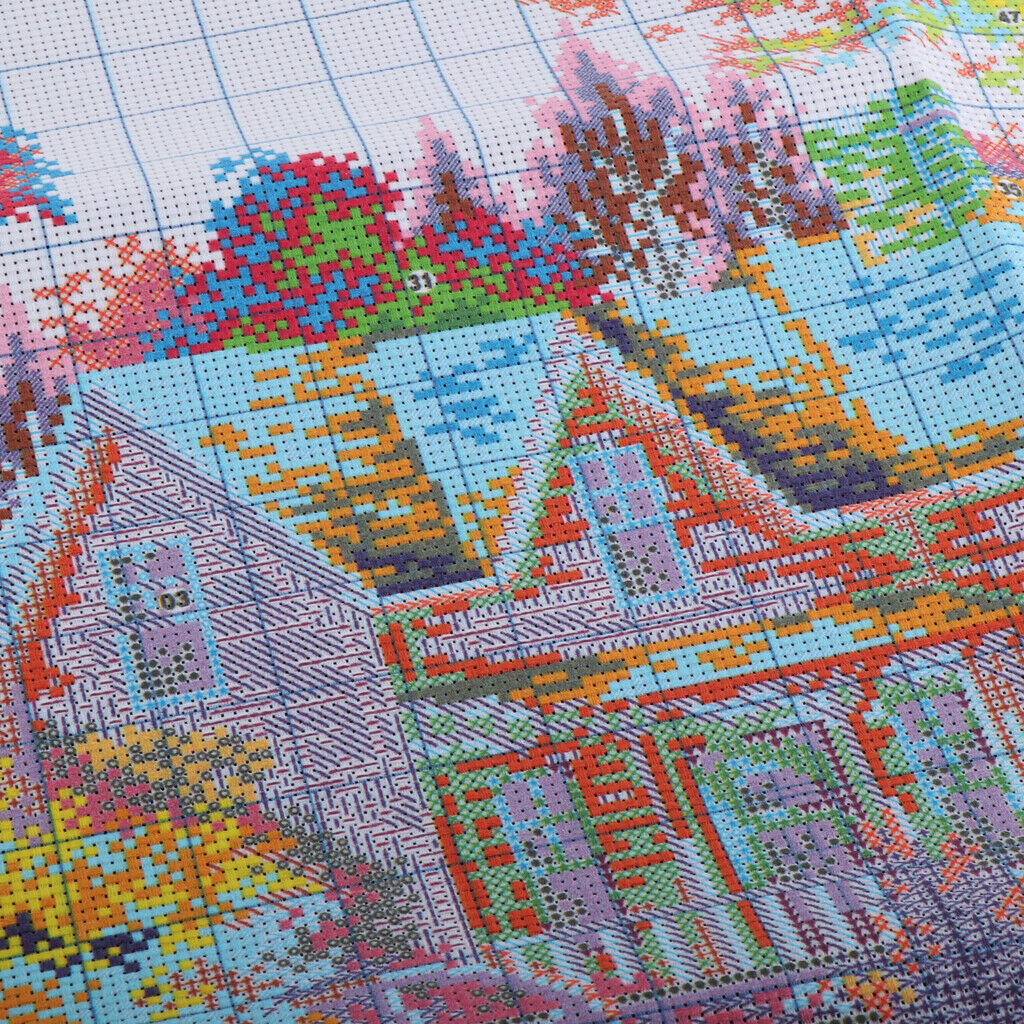 Dimensions Crafts Stamped Cross Stitch Kit 11 Count Aida Cloth - Autumn