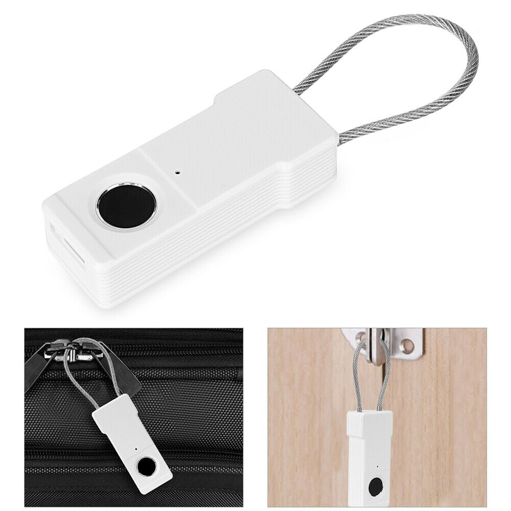 Smart Fingerprint Padlock Mini Security USB Rechargeable Keyless Lock Door