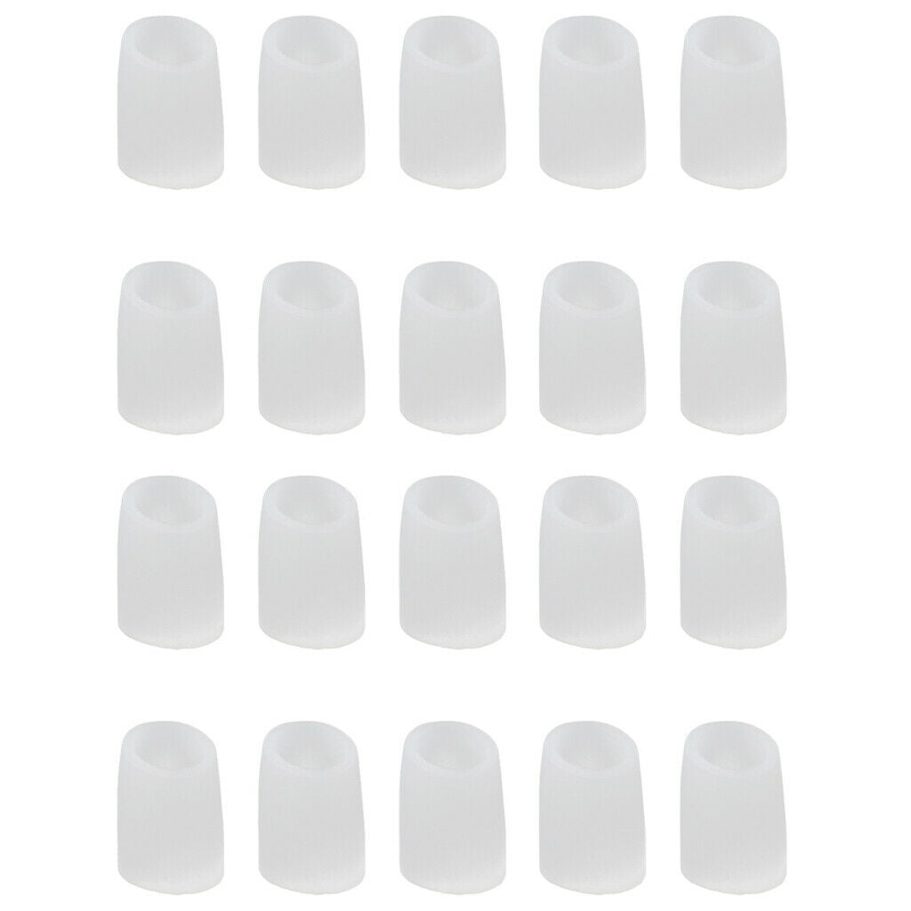 20pcs Silicone Gel Tube Toe Separator Bunion Protector Cover Foot Cushion L