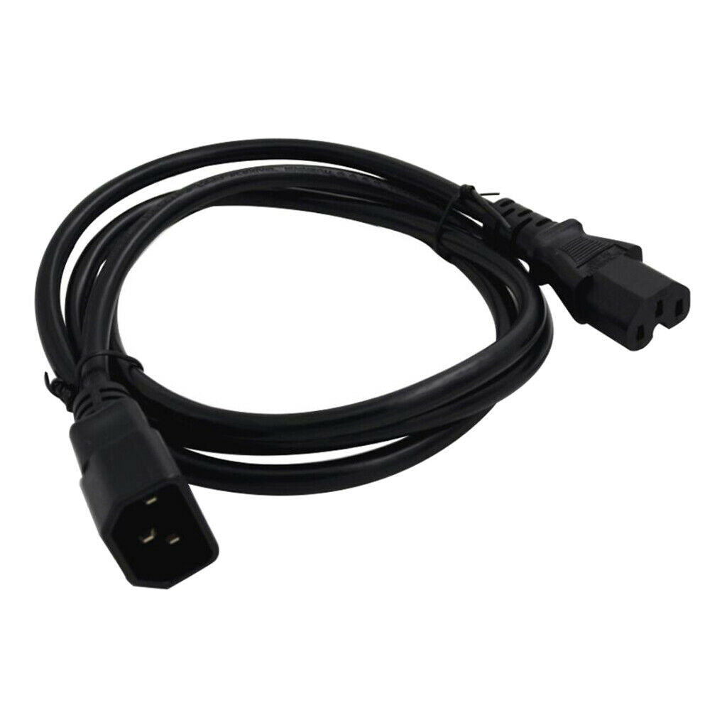 New Power Extension Cable Cord IEC 320 C14 to 320 C15 Black For PC UPS PDU