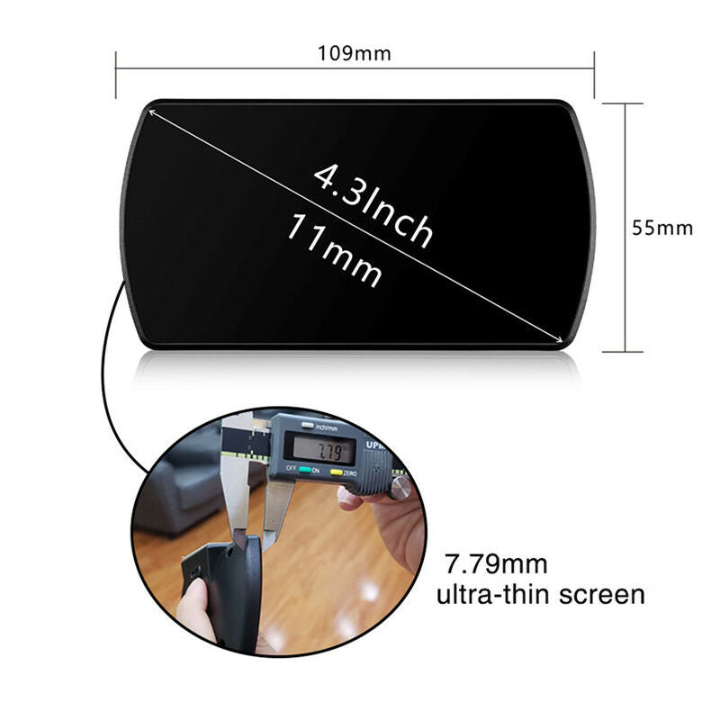 4.3'' Car HUD Head Up Display OBD2 Speedometer Warning Smart Digital Meter RPM