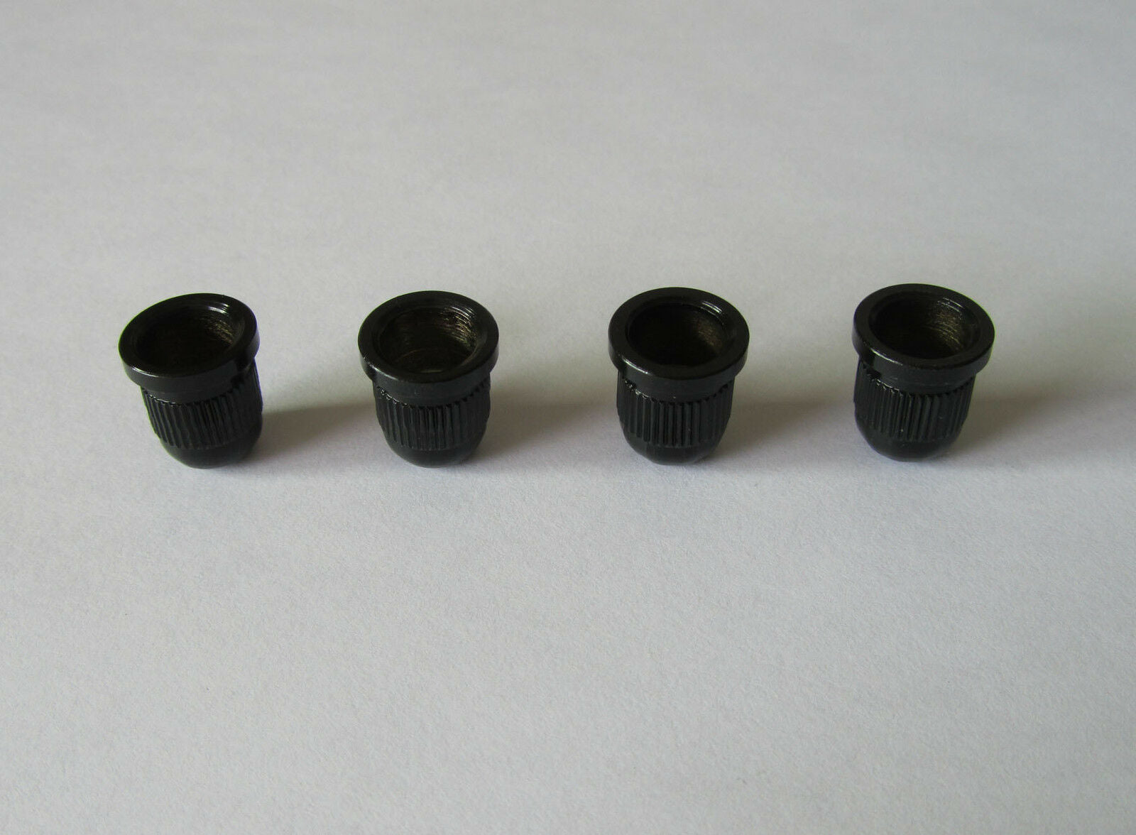 4x Black String Through Body 3/8" String Ferrules for 4 String Bass Guitar