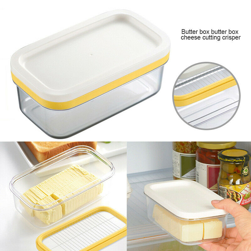 2 in 1 Butter Saver Keeper Case Refrigerator Butter Container Storage with Lid