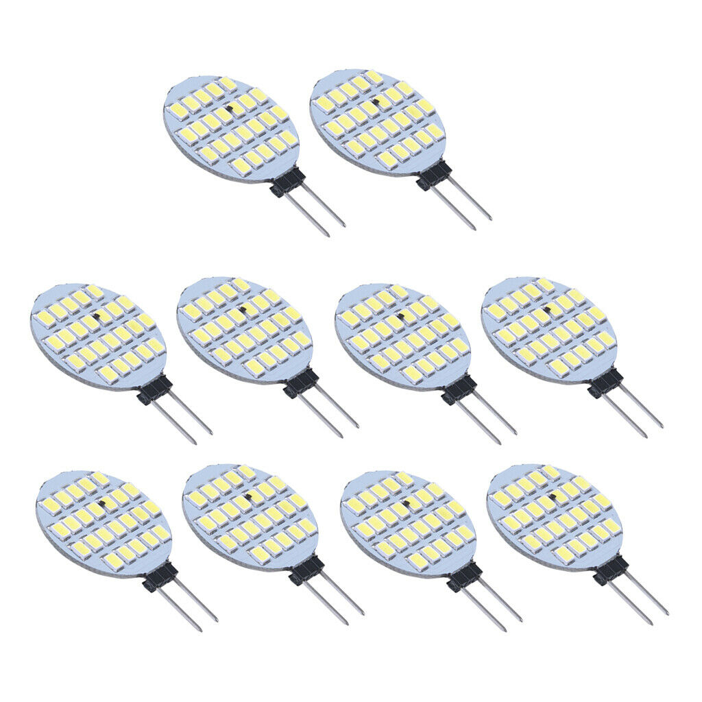 10PCS G4 1210 SMD 24 LED Light Bulb Lamp Bulb White 3000 -3500K DC 12V
