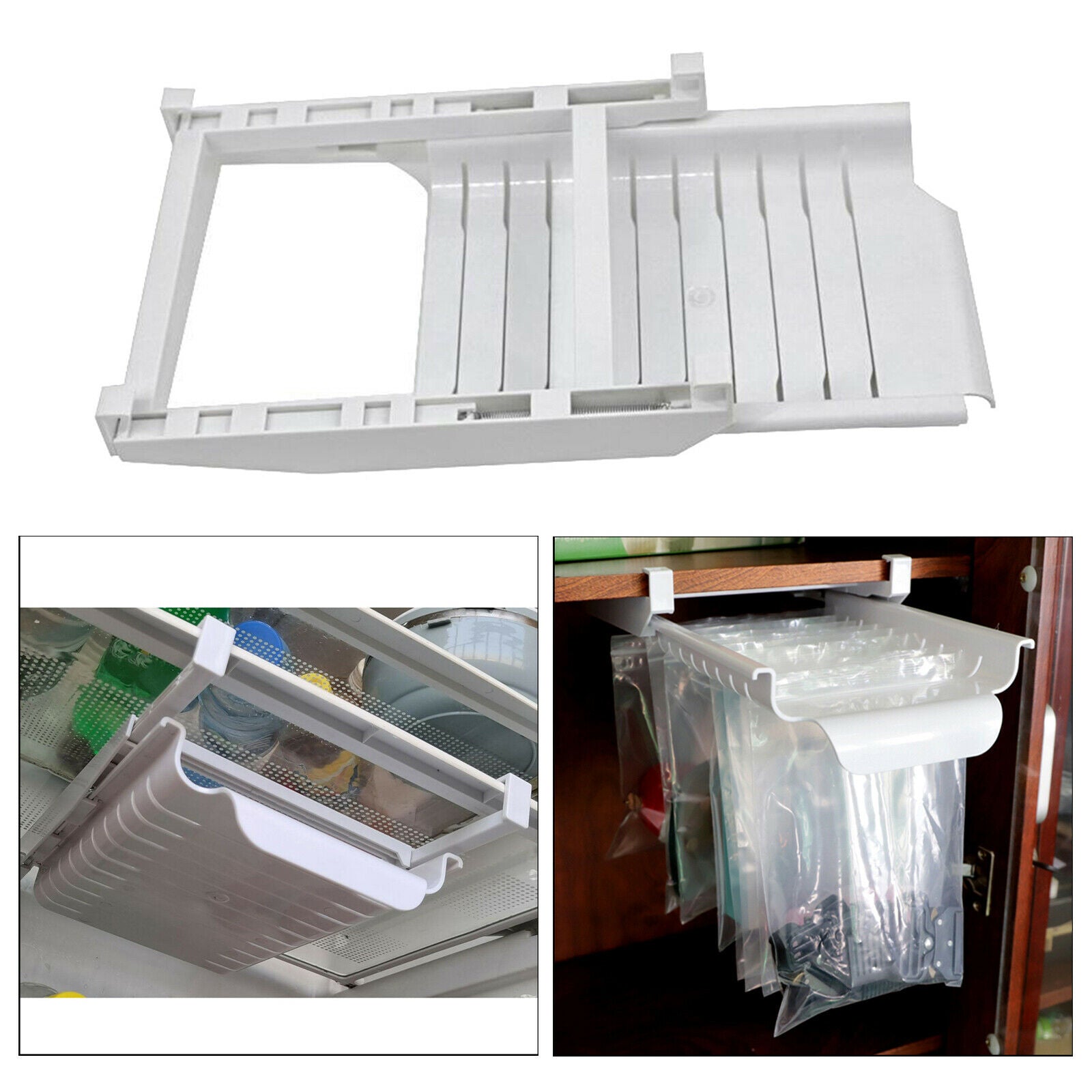 Refrigerator Adjustable Stretchable Organizer Fresh Spacer Layer Storage Rack