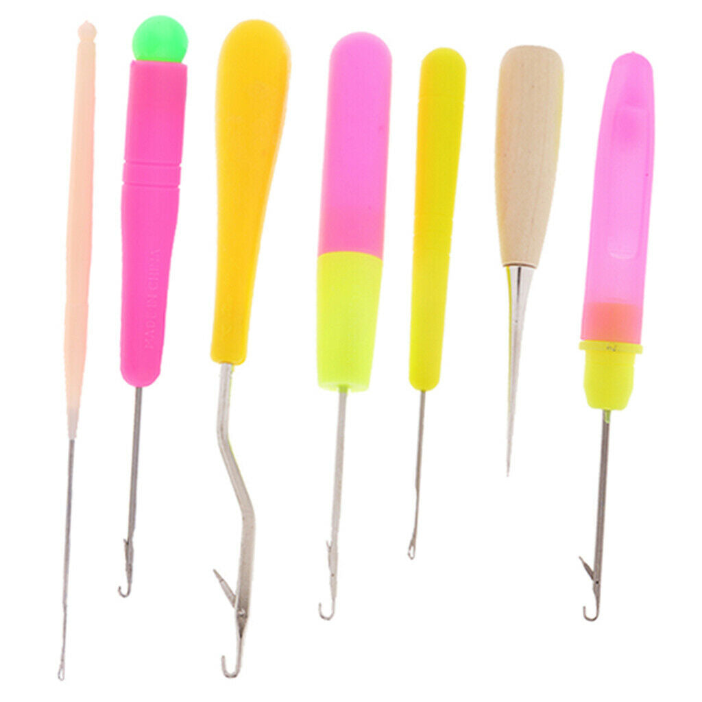 7pcs Latch Crochet Hair Needle Hooks Awl  For