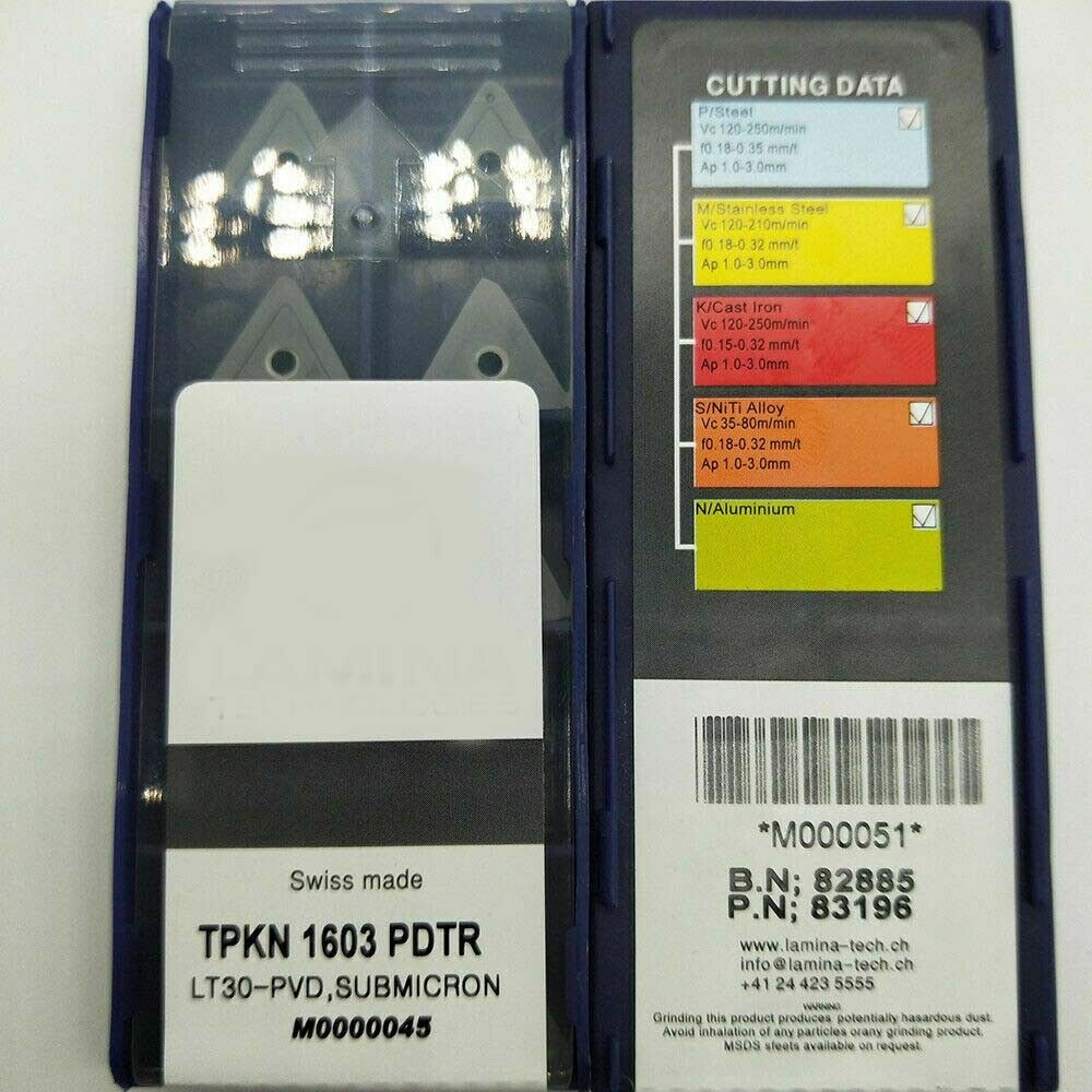10pcs TPKN 1603 PDTR TPKN32PDTR CNC milling cutter carbide INSERT for TP16