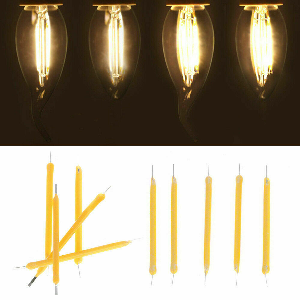10Pcs DIY Super Bright COB LED Solar Filament Bulb Candle Light Home Lamp Source