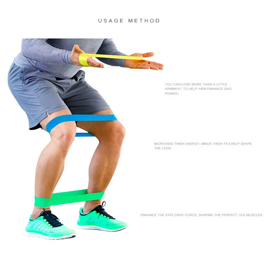 2Pcs Indoor 15 - 20lb Resistance Band Pull Ups Gym Natural Latex Rehab