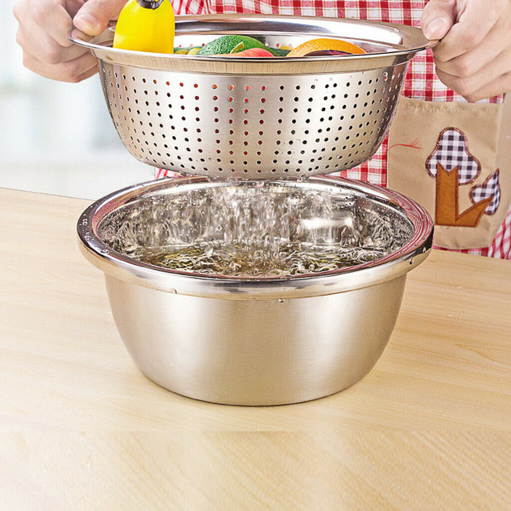 Large Pasta Vegetable Strainer Colander Kitchen Rice Sifter Sieve 24cm