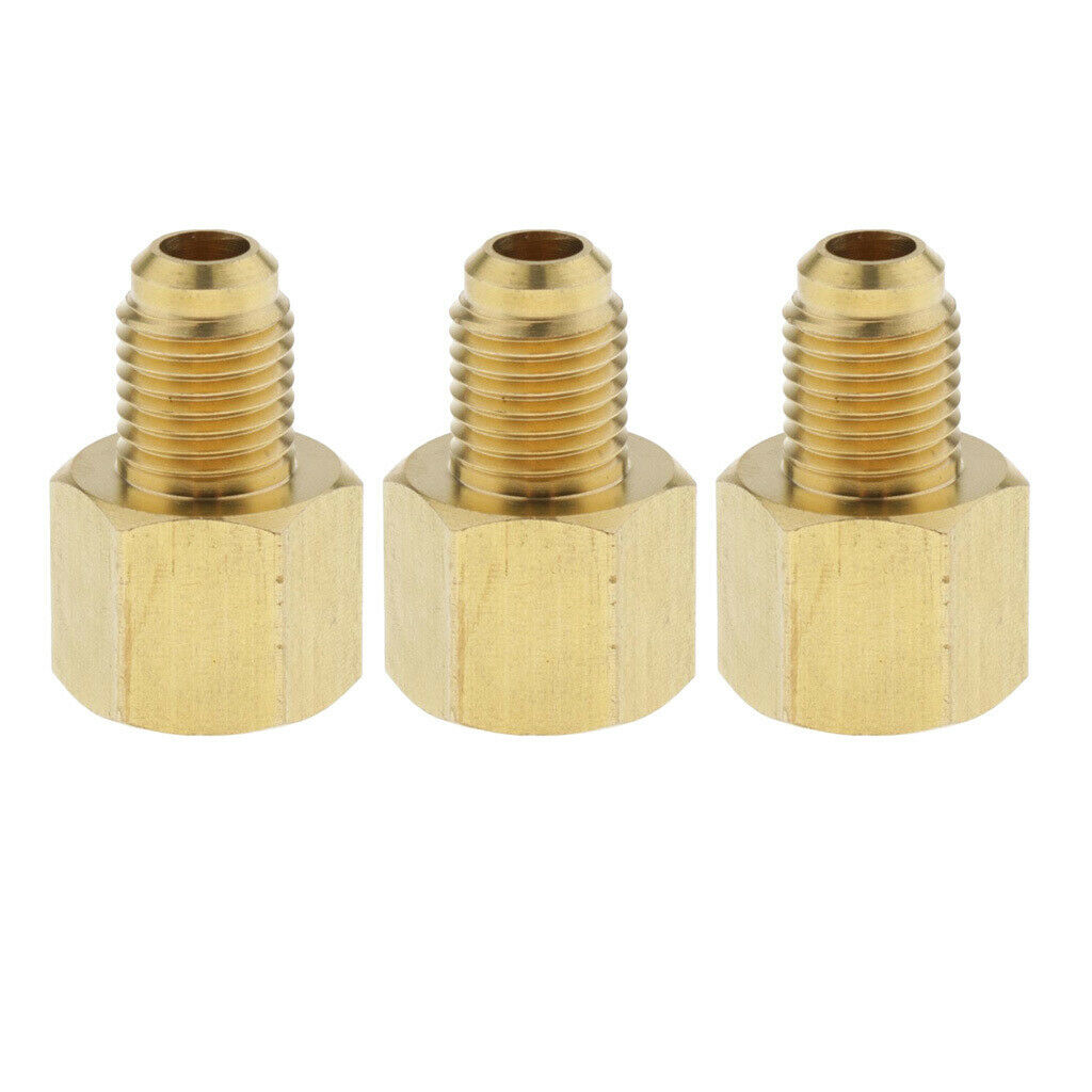 3 Fittings for Air Conditioning 1/4 Adapters for Hoses From SAE to G 1/4