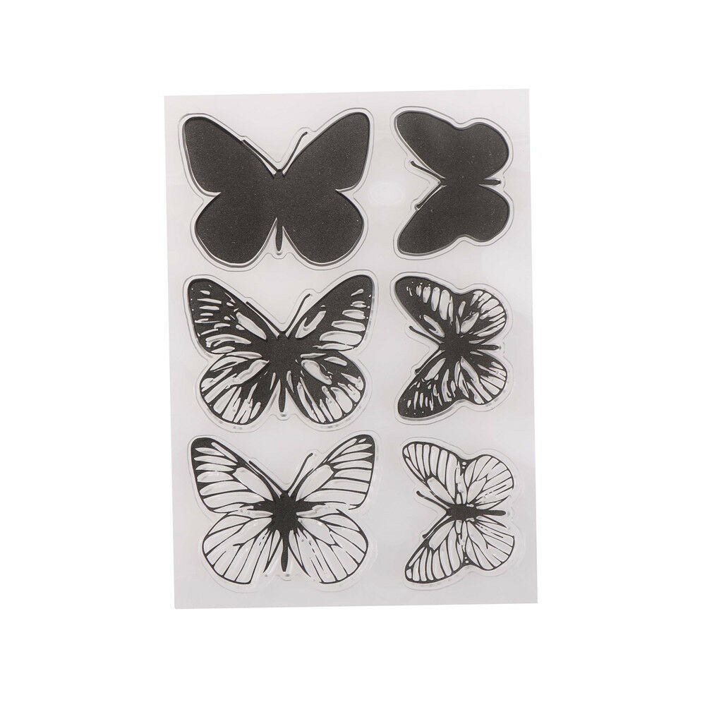 Butterflies Transparent Clear Silicone Stamp for DIY scrapbooking album De.l8