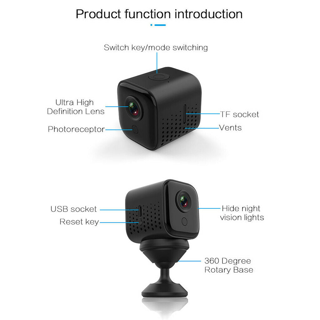 1Pcs A11 Wireless 1080p Motion Detection Home Security Surveillance Camera