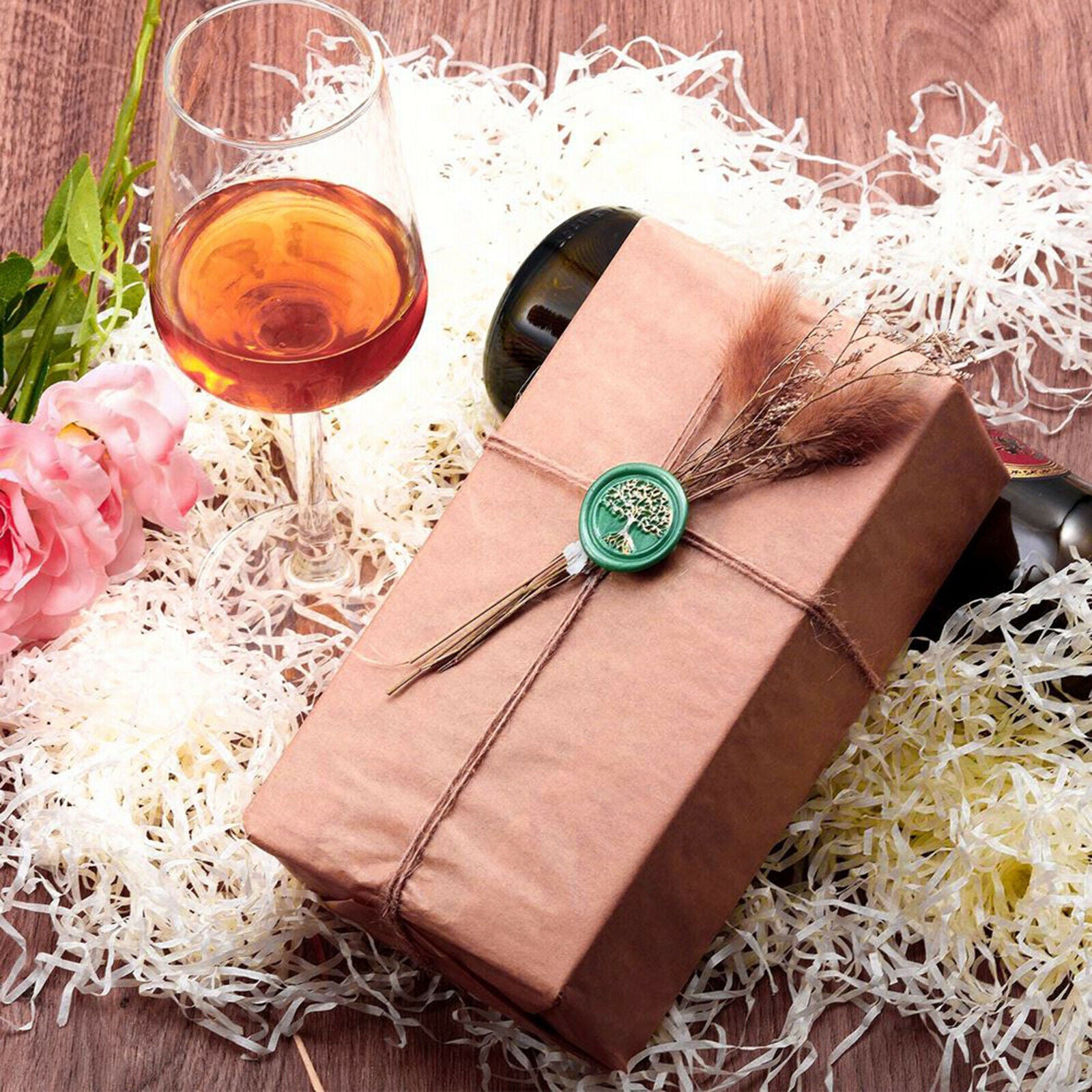 Wax Sealing Stamp Kit for Letter Card DIY Scrapbooking Craft Gift Seal Set