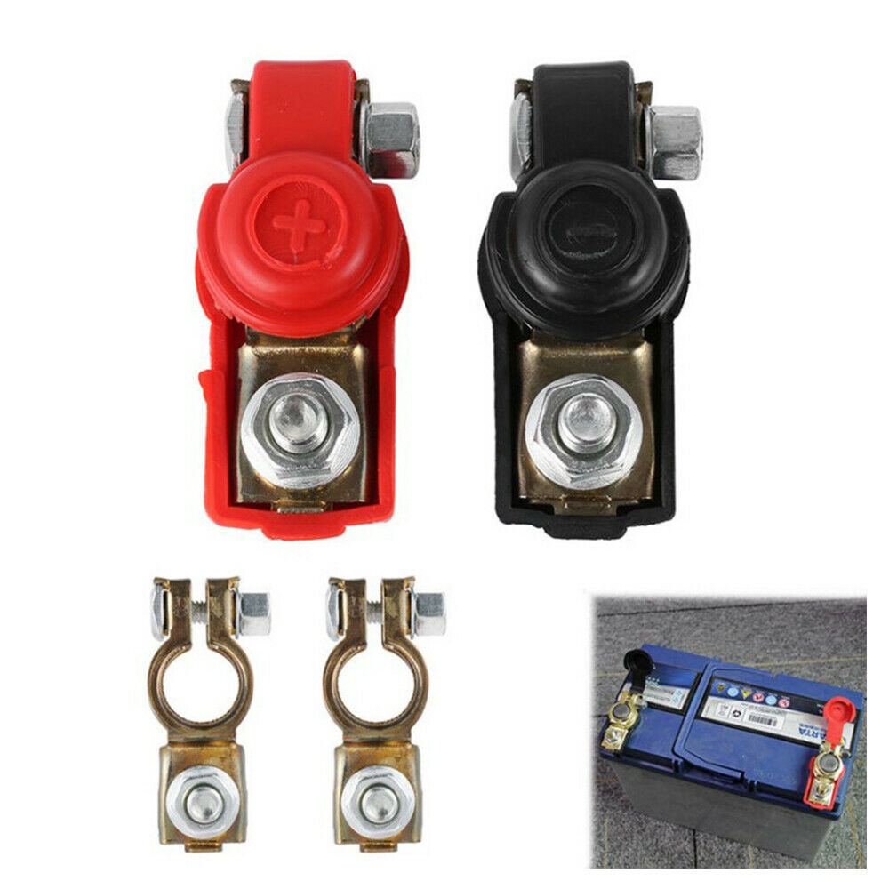 1 Pair Black Red 12V Car Battery Quick Release Battery Terminal Connector Clamps