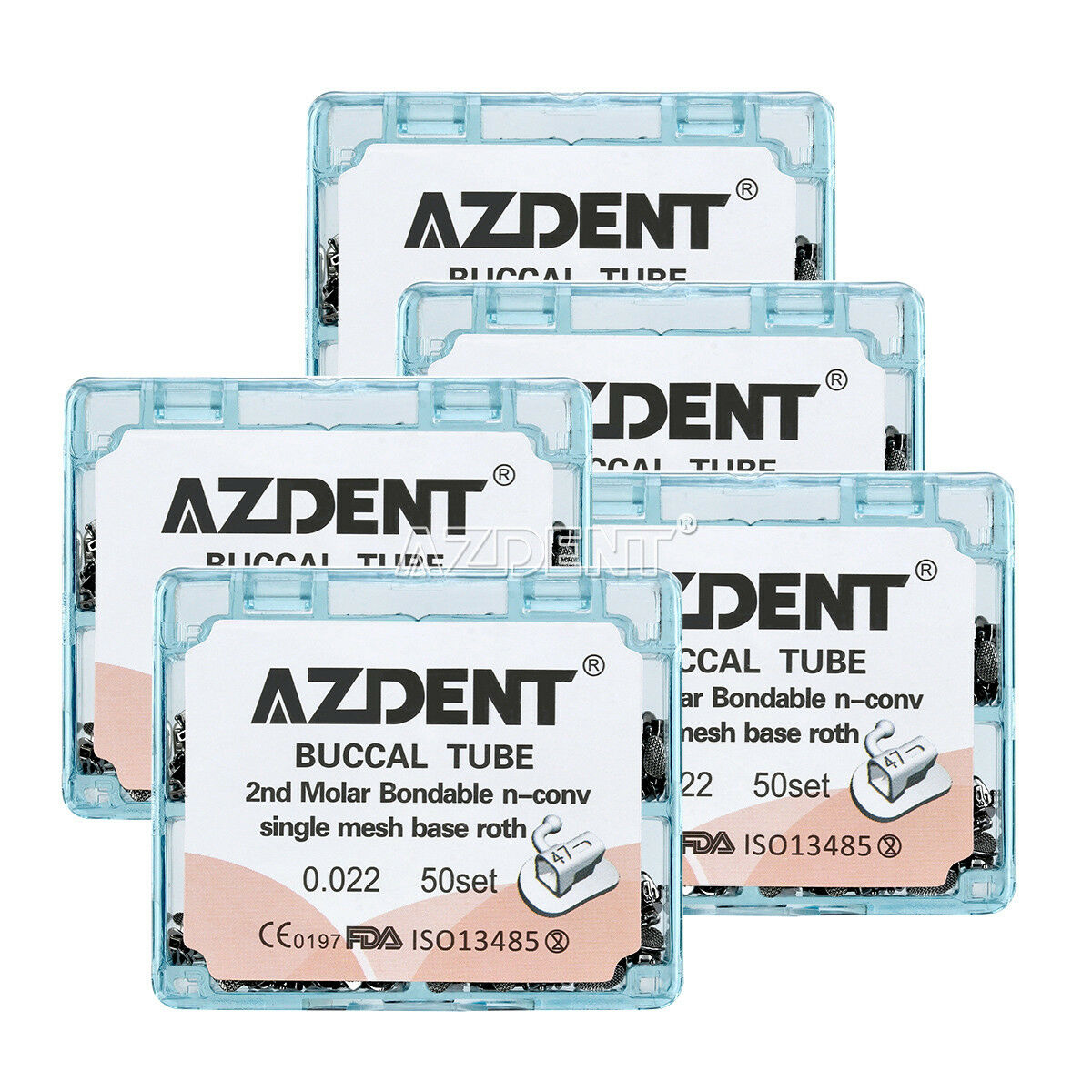 5 X Dental Orthodontic 2nd Molar Buccal Tubes Bondable Roth 022 Single N-Conv