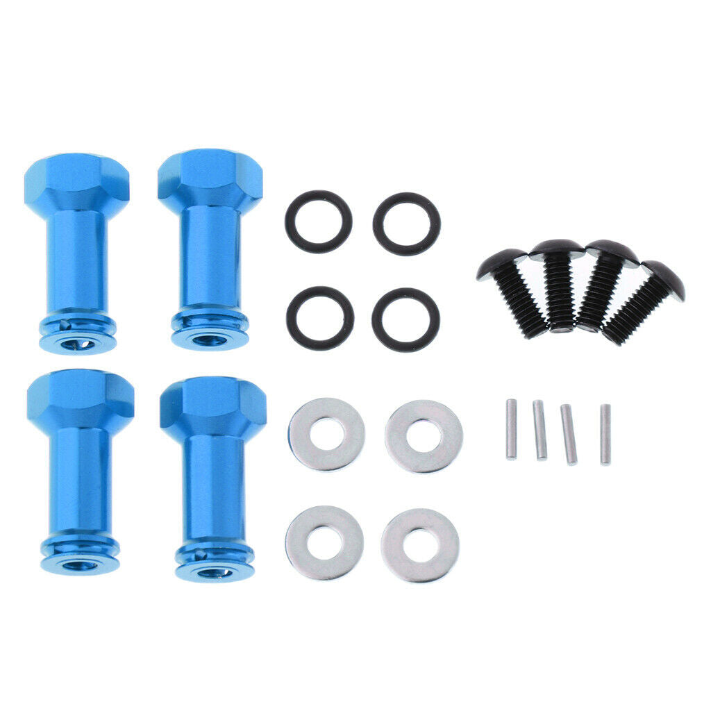 4 Pack Alloy 12mm Hex 25mm Wheel Extension Adapter Drive Hub for 1/18 Scale RC