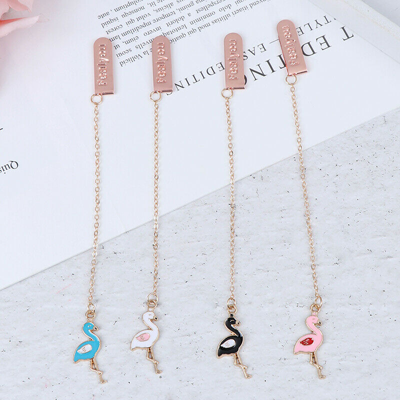 Flamingo Metal Bookmark Cute Animals Bookmarks For Books School Supplies .l8
