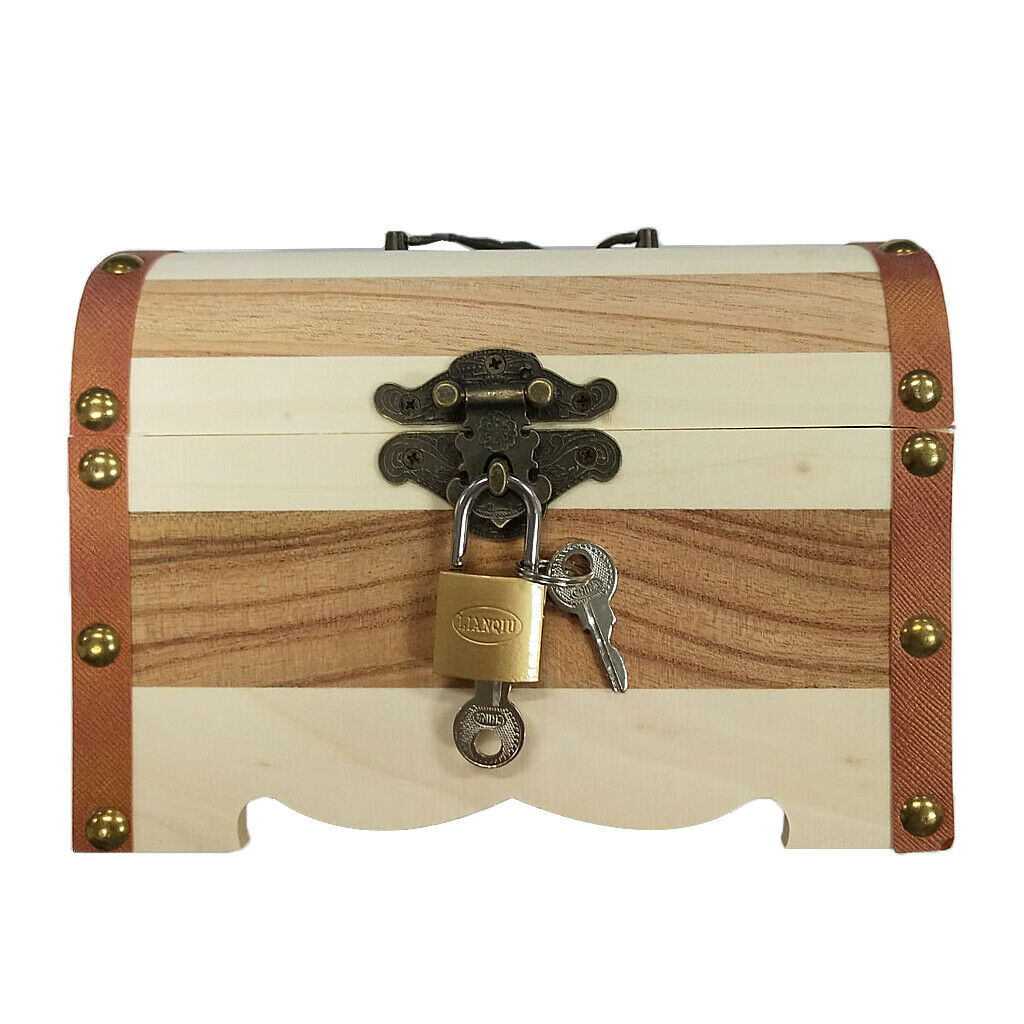 Wooden Safe Mony Box Piggy Bank for Children Birthday Christmas Gift Large