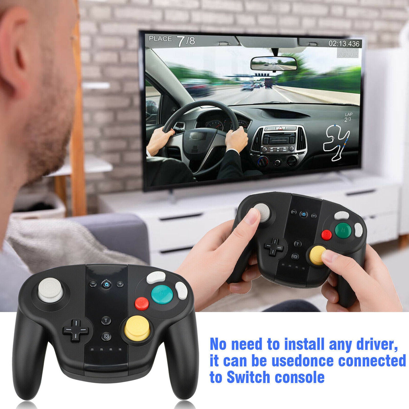 Wireless Shock Game Controller For Nintendo GameCube NGC Wii Video Game N-Switch