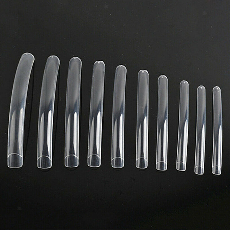 5 Pairs Extra Long Plastic French False Nail Art Care Salon Tips Clear