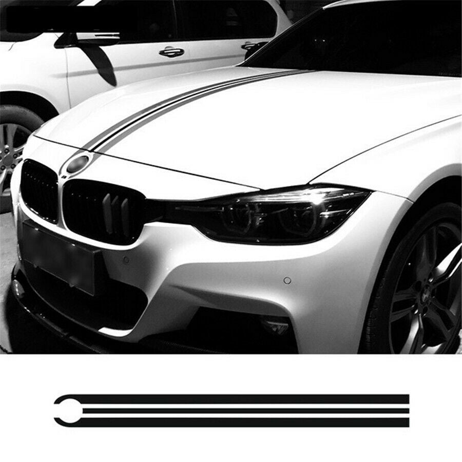 Car Hood Racing Stripes Lines Decals Engine Cover Stickers for BMW Mercedes Benz