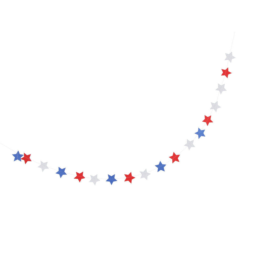 Paper Sparkling Star Garland Bunting Banners Home Party Hanging Decoration