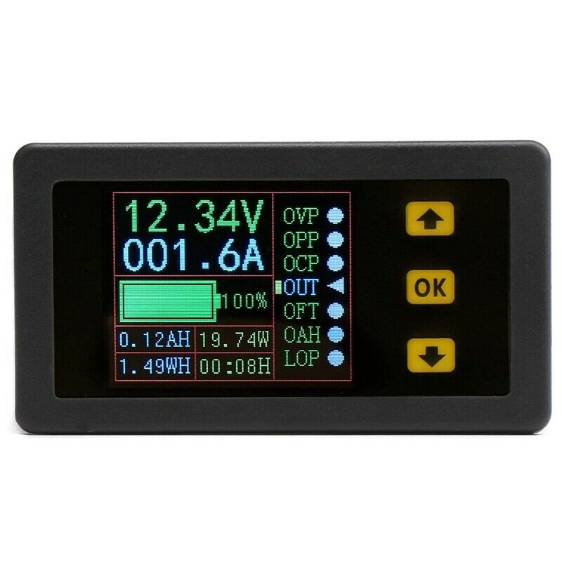 Charge-Discharge Monitor 0-90V 100A DC Ammeter Voltmeter LCD Display Digital AC6