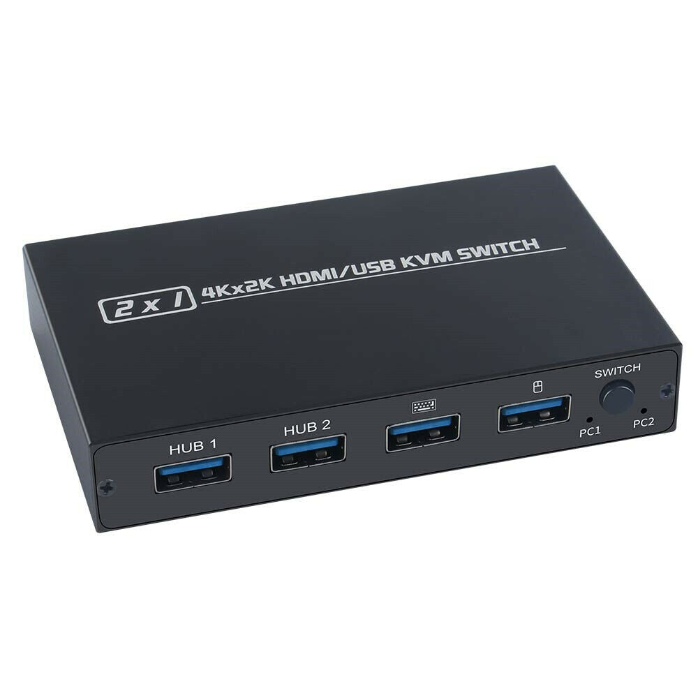 HDMI HDCP USB KVM Switch Support HD 2K*4K 2 Hosts Share 1 Monitor Keyboard Mouse