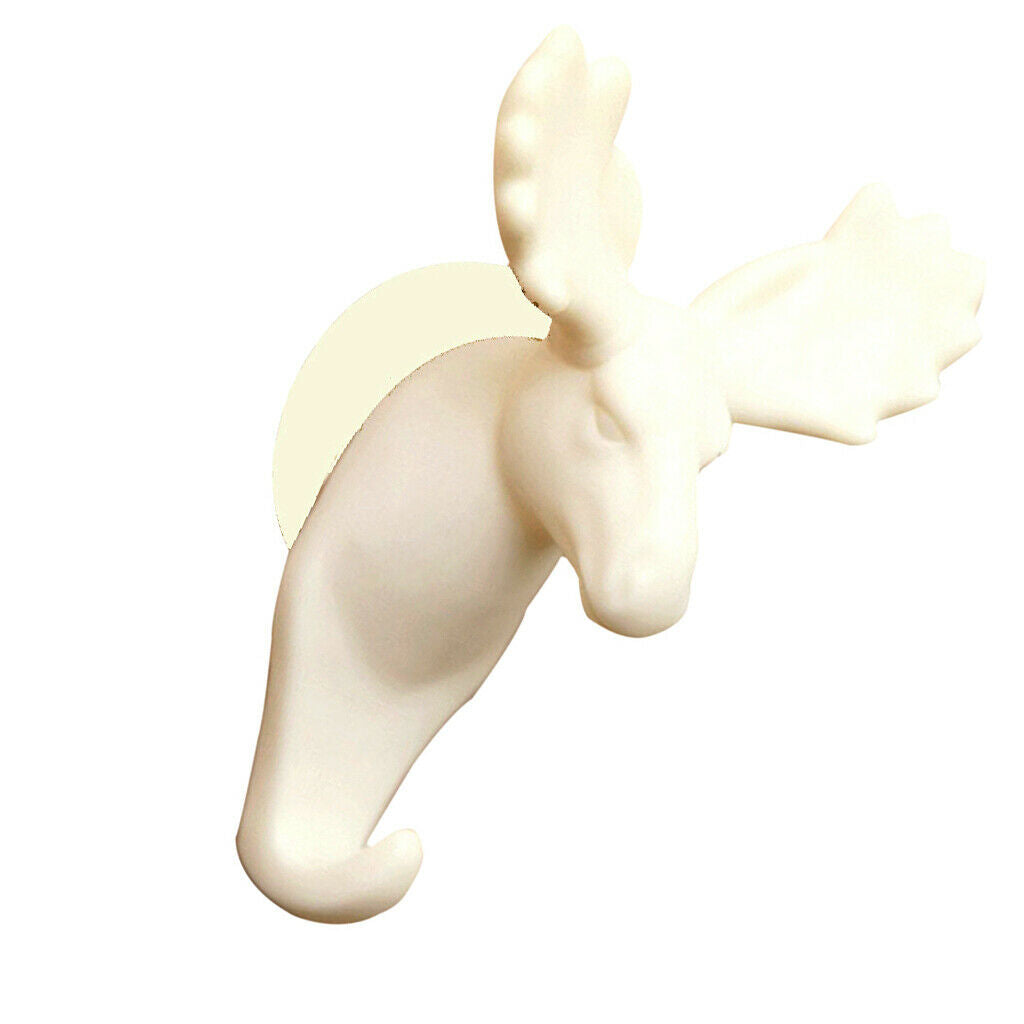 6pcs Elk Deer Head Suction Hook Window Wall Strong Suction Wall Hooks Hanger Hat